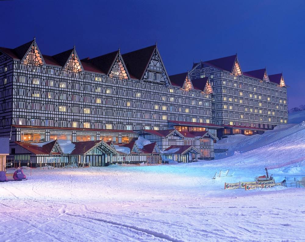 Hotel Green Plaza at Hakuba Cortina Resort at Night Time