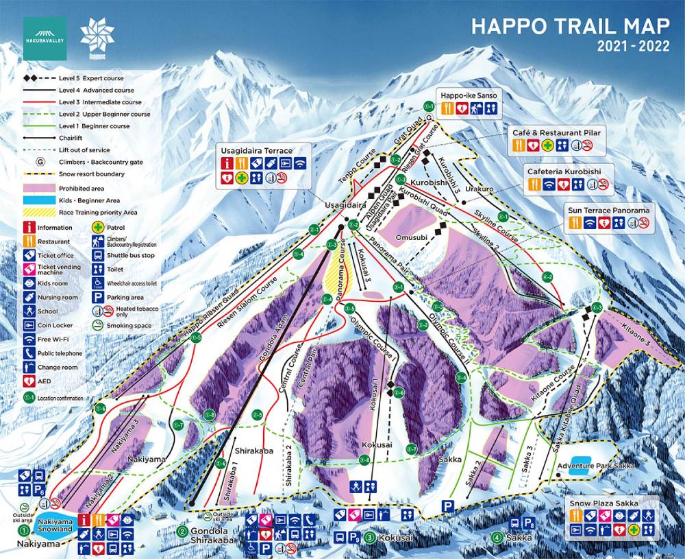 Happo-One Trail Map