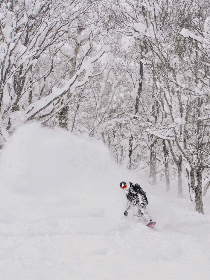 snowboarder niseko village gate 11