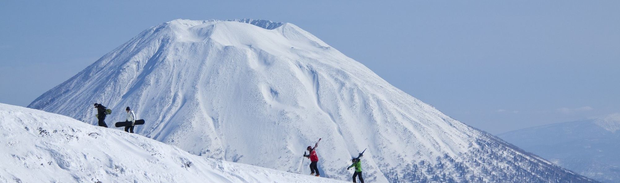 Hiking the peak of mt annupuri, niseko