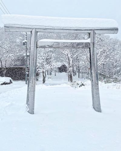 Shrine in Japan ski resort