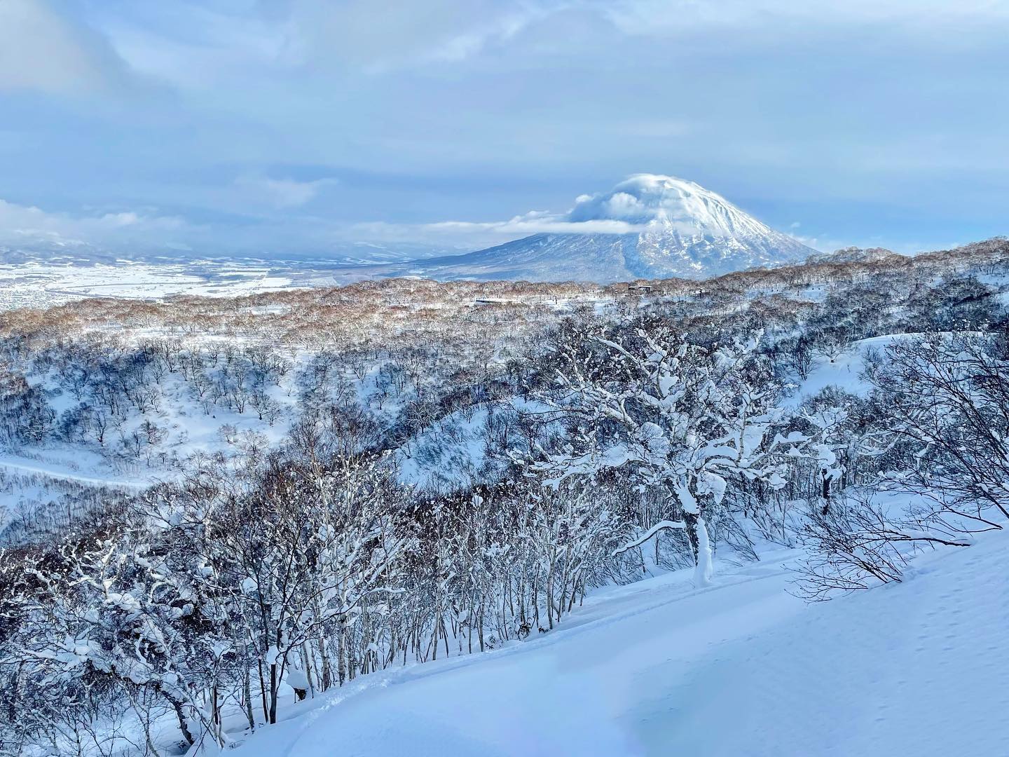 Niseko backcountry and mt yotei view